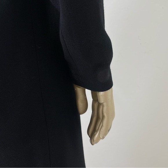 DEADSTOCK VINTAGE RENA LANGE BERGDORF GOODMAN WOOL LONG SLEEVE KNEE LENGTH DRESS - Picture 13 of 15